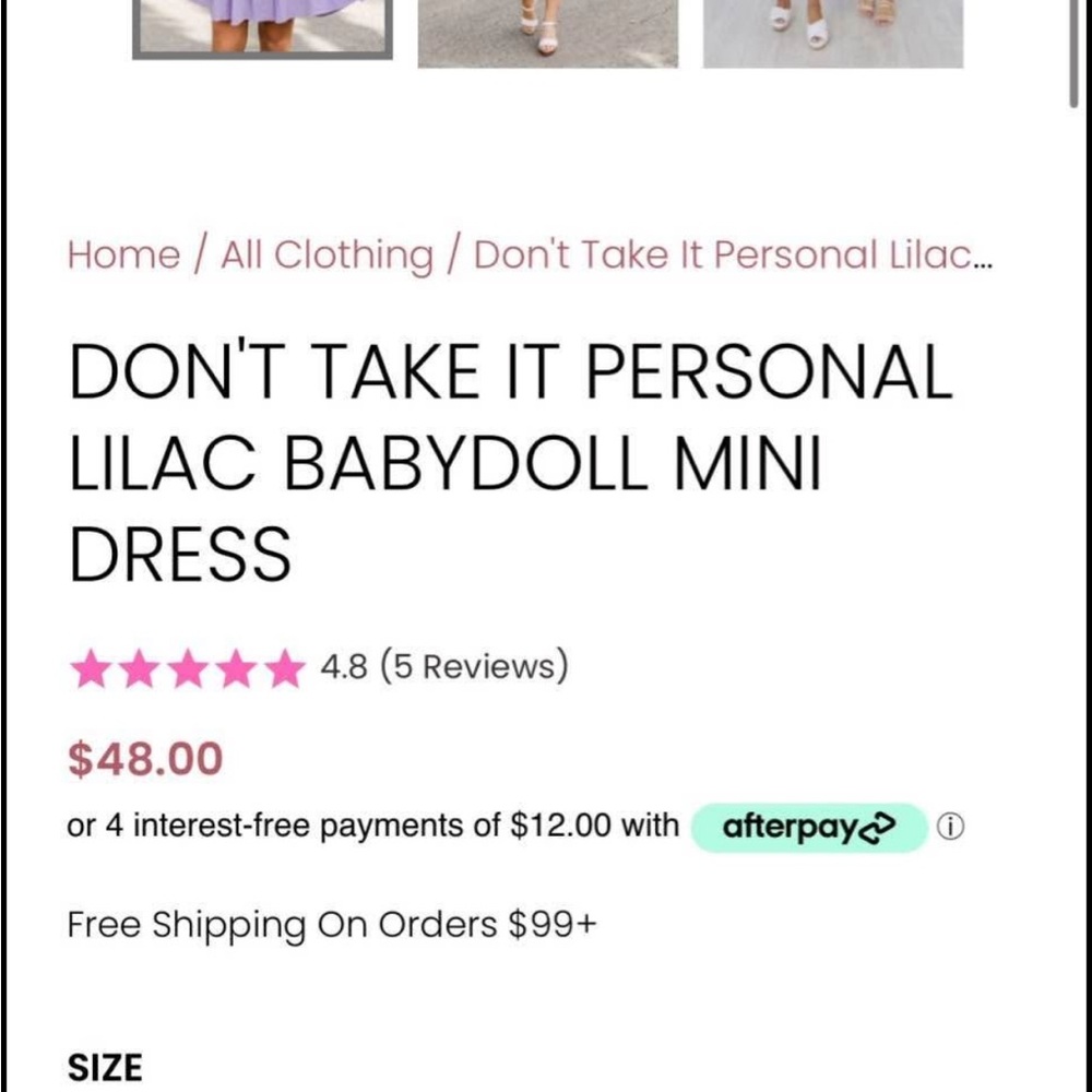 Don't Take It Personal Lilac Babydoll Mini Dress